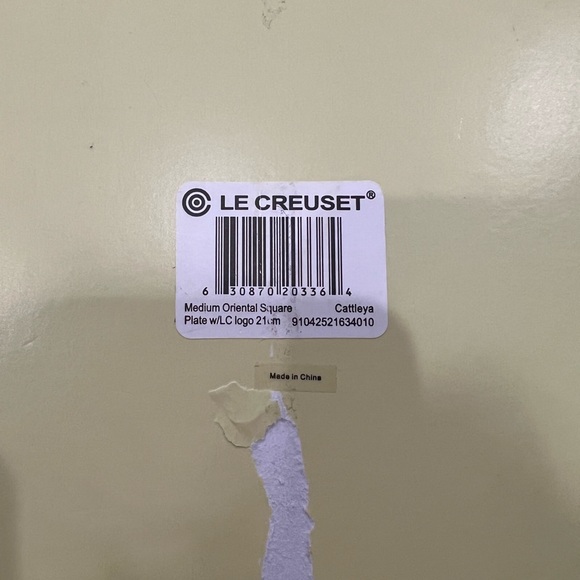 New Le Creuset Cattleya Medium Oriental Square Plate - Picture 5 of 5